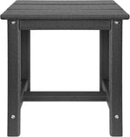 Adirondack Square Side Table,one-Tier Outdoor end Table, Patio Side Table for Pool,Porch,Backyard,Relaxing Companion