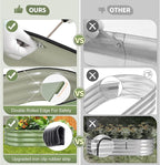 Galvanized Raised Garden Bed Outdoor- 2 Pcs Raised Beds for Gardening| Metal Planter Box, Steel Raised Garden Bed Kit with Gloves for Vegetables, Flower, Herbs (4x2x1FT, Green)