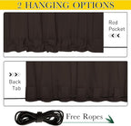 NICETOWN 2 Panels Outdoor Curtains for Patio Extra Wide 84", Waterproof & Windproof Grommet & Back Tab Fixed Top and Bottom Thermal Insulated Drapes with Rope for Gazebo, Toffee Brown, W84 x L108
