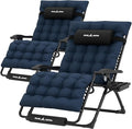 Oversized Zero Gravity Chair Set of 2 – Navy Blue, 33In