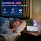 Self-Watering Plant Pot with LED Note Board & 7 Colors Pen Acrylic Message Board with Light Acrylic Dry Erase Board, Led Cat Board Night Light with Planting Pot for Christmas(No Plant&Seed)