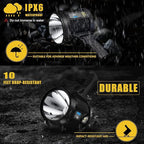 Spotlight 1000000 Lumens, 6 Modes Led Rechargeable Spotlight Flashlight As Seen on TV with Tripod, 3 Color Filters, Super Bright Solar Spot Lights Outdoor Handheld for Hunting, Boating, XXXL