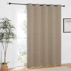 NICETOWN Taupe Blackout Curtains 84 inch Length, Grommet Top Room Darkening Drapes for Bedroom Living Room, Light Blocking Window Covering for Privacy (W66 x L84 Inch, 1 Panel)