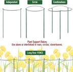 Snake Plant Support Stake - Half Round Peony Stake and Support, Heavy Duty Hydrangea Support Cage, Half Moon Houseplant Support Ring for Potted Indoor Plants (4 Pack, 14x8Inch)