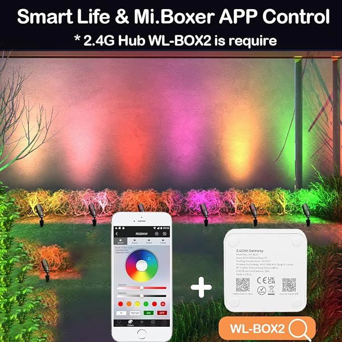 Spotlights: 12V RGB+CCT Low Voltage Landscape Lights, Die-Cast Aluminum, 5W