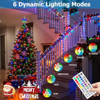 200ft Outdoor Rope Light, IP68 Waterproof 25 Color Changing String Lights with 149 Modes, Warm White & RGB LED Multicolor Twinkle Fairy Tube Lights for Indoor & Outside Railing, Balcony, Patio Decor