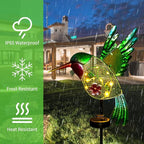 DREAMYSOUL Outdoor Solar Garden Lights, Hummingbird Solar Lights for Outdoor Patio Yard Pathway, Hummingbird Gifts for Women Mom Grandma
