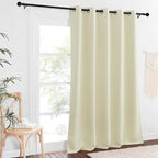 NICETOWN Blackout Living Room Curtain 102 inch Length - Grommet Thermal Insulated Cold & Heat Blocking Window Treatment Sound Reducing Drape for Bedroom (Beige, 1 Piece, W66 x L102)
