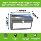 6 Pack Solar Motion Lights Outdoor Waterproof, 270° Wide Angle,3 Modes Solar Wall Lights, Anti Glare Solar Powered Flood Lights for Fence Garage Garden Patio Yard