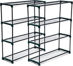 Panana 4 Tier Garden Greenhouse Steel Staging Shelving Plant Stand Garden Shelving Unit Garage Storage Racking, 2 Pack Plant Racks