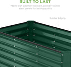 Best Choice Products 4x2x2ft Outdoor Metal Raised Garden Bed, Deep Root Planter Box for Vegetables, Flowers, Herbs, and Succulents w/ 119 Gallon Capacity - Dark Green