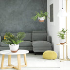 Hanging Planters for Indoor Outdoor Plants, 2 Pack Self Watering Hanging Pot with Drainage Holes & Removable Tray (White, 8'')
