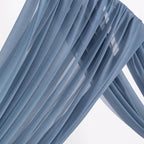 Outdoor Curtains: Dusty Blue Sheer Gauze Arch Drape, 2 Panels, 29 x 240 Inch