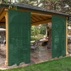 SpaceDresser Waterproof Outdoor Sheer Curtains for Patio - 2 Panels Rod Pocket Indoor Voile Sheer Curtain for Living Room,52W x 120L inch,Foliage Green