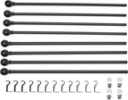 Amazon Basics Adjustable Curtain Rod for Windows, Round Finials, Easy Installation, Sturdy, 1-Inch Rod, 36" to 72", Black, 2-Pack