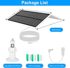 Solar Panel for Ring Camera Spotlight Cam Plus/Pro(Battery) & Stick Up Cam/Pro Battery,4W 5V 10ft Long Cable with USB-C to Barrel Plug Adapter (White,Camera is not Included)