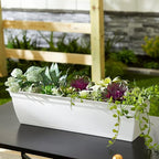 The HC Companies 24" Eclipse PlasticWindow Box 7.76"x24"x6.57" in White Color