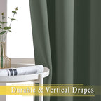 NICETOWN Sliding Door Curtains 84 inches Long, Grommet Blackout Thermal Patio Door Curtain Panel Sliding Door Drapes/Draperies for Room Divider (1 Panel, Dark Mallard, W80 x L84)