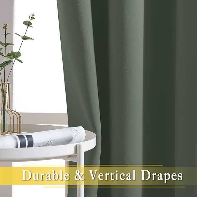 Blackout Curtain 63 inch Length – W52 x L63, 1 Panel