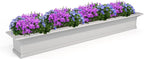 Mayne Yorkshire 7ft Window Box - White - 84in L x 12in W x 10in H - with 1.6 Gallon Built-in Water Reservoir (8827-W)