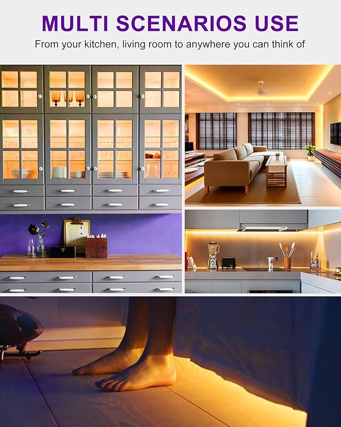 HitLights LED Strip Lights Warm White 2700K, 16.4ft High Density Tape Light for Bedroom, 600 LEDs/Reel, 300LM/Feet, UL-Listed, 12V Flexible Dimmable Rope Lights for Room, Home, Under Cabinet Lighting
