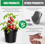 40 Pack 4 Inch Plant Nursery Pots with Mesh Pad, Sturdy Plastic Flower Planter Pots with Drainage Holes, Seed Starter Pots for Planting Seedings Cuttings Succulents Indoor Ourdoor, Black