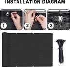 LOVE STORY 3'x6' Black Balcony Screen Privacy Fence Cover UV Protection (HDPE) Weather-Resistant 3 FT Height Shield for Deck, Patio, Backyard, Outdoor Pool, Porch, Railing