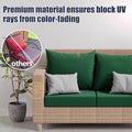 Stretch Outdoor Cushion Covers, 8 Pack, Dark Green, Machine Washable