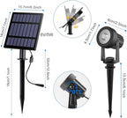 Solar Spot Lights Outdoor, Dusk to Dawn Landscape Spotlights IP65 Waterproof 9.8ft Cable,Solar Uplights for Tree Garden Yard Driveway Porch Walkway Pool (6-in-1, 3000K Warm White)
