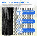Garden Netting, Black PVC Plastic Mesh Fence Roll, 15.7 x 197 in