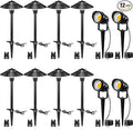 SUNVIE LED Low Voltage Landscape Lighting 12V Landscape Lighting Kit with Connectors, Low Voltage Pathway Lights with Spotlights Aluminum Pathway Lights Wired Waterproof for Patio Yard Garden, 12 Pack