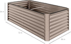 Best Choice Products 6x3x2ft Outdoor Metal Raised Garden Bed, Deep Root Box Planter for Vegetables, Flowers, Herbs, 269 Gallon Capacity, 100% Non Toxic Materials - Taupe