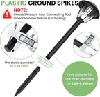 15 Pcs 8.25 Inch ABS Plastic Ground Spikes for Solar Torch Lights, Black Replacement Stakes for Garden Pathway Markers