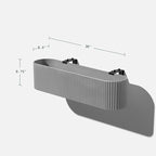 Veradek Demi Series Railing Planter - Hanging Planter Box for Windowsill/Balcony | Plastic-Stone Composite w/Railing Bracket | Modern Décor for Flowers