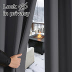 RYB HOME Pergola Curtains Outdoor - Water Repellent Sunlight Block Shades for Patio Door Terrace Pavilion Corridor Screen Porch Lanai Deck, W 150 x L 84 inch, 1 Panel, Gray