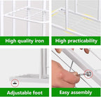 LINZINAR Plant Stand Metal 6 Tier 7 Potted Multiple Flower Pot Holder Shelf Indoor Outdoor Planter Display Shelving Unit for Patio Garden Corner Balcony Living Room (6 Tier 7 Potted, White)