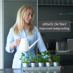 Galvanized Steel Herb Planter Set of 5 with Catch Tray