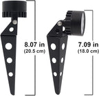 Legacy Mini 50X Twin Solar-Powered Spot Lights LED Spotlight Flag Pole Light (Warm White LED) for Outdoor Garden Yard Landscape Uplight Downlight, Waterproof, Black Finish