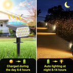 Solar Spot Lights Outdoor 8 Pack, IP65 Waterproof Solar Landscape Spotlights with 65 LEDs, 3 Lighting Modes Solar Garden Lights for Yard Pathway House Driveway (Warm White)
