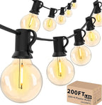 String Lights 200 FT Outdoor Waterproof G40 Globe Patio Lights