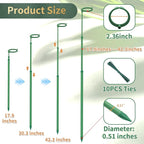 Telescoping Plant Stakes,5Pcs 17.9In to 42.3In Adjustable Monstera Plant Support Orchid Sticks with Clips, Plant Sticks Support Tall for Monstera,Orchids,Tomatoes,Vines & Indoor Outdoor Plants