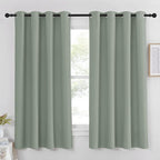 NICETOWN Blackout Sage Green Curtain & Drape for Bedroom - Grommet Top Thermal Insulated Room Darkening Energy Saving Privacy Drapes for Living Room, 1 Piece, W52 x L63