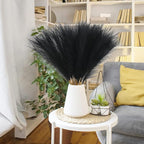Artificial Pampas Grass Plumes, 50 Stems, 21.6 Inch, Black Faux Decor