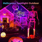 Halloween Christmas Spotlight Outdoor Color Changing Landscape Spotlights,12W RGBW LED Outdoor Spot Lights for Yard Garden Decor,Waterproof 110V Plug in Landscape Lighting with Remote,2 Packs