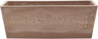 Arcadia Garden Products PSW U45TP Plastic/Stone/Wood Composite Simplicity Window Box, No Drainage Hole (Drillable), 17.5" x 7" x 6", Taupe