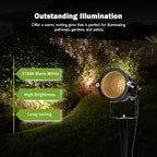 Low Voltage Landscape Lights, 10W 12/24V 2700K Warm White Landscape Lighting, IP65 Waterproof Outdoor LED Spotlight for Garden Yard Tree, 16 Pack with Connectors