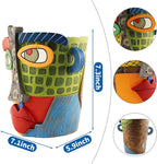 Abstract Face Planters Pots Head,Unique Head Planter for Indoor Plants,Funny Face Flower Pot,Colorful Plant Pots for Outdoor Garden Decor and Home Art Decoration(Modern)