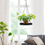 Plant Hanger Indoor Outdoor, Hanging Planter Baskets for Outdoor Indoor Plants, Hanging Plant Holder Plant Shelf Metal Window Plant Hanger, 3 Pack