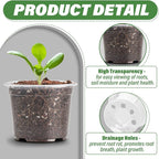 Clear Seedling pots 20 Pack 3.2 Inches Round for Seeds Starter Pots, Seeds Germination Transparent Clean Pots with Drainage Holes(Clear,20 Pcs, 3.14Inch)…