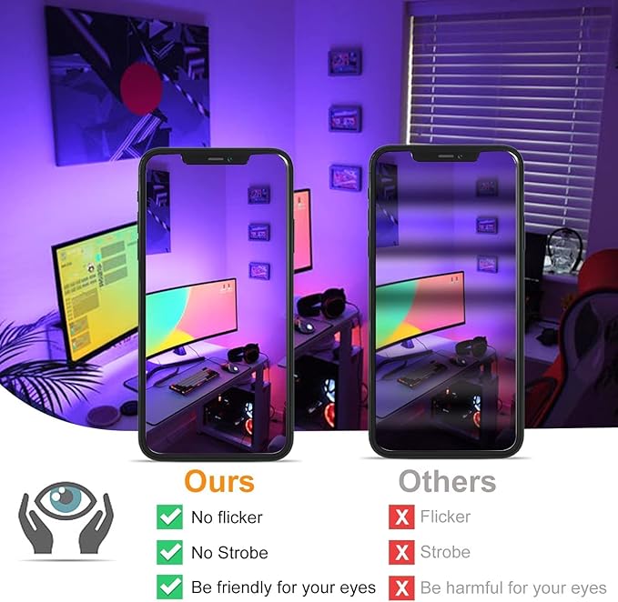 Flood Light 4 Pack, 50W RGB Color Changing Bluetooth Outdoor